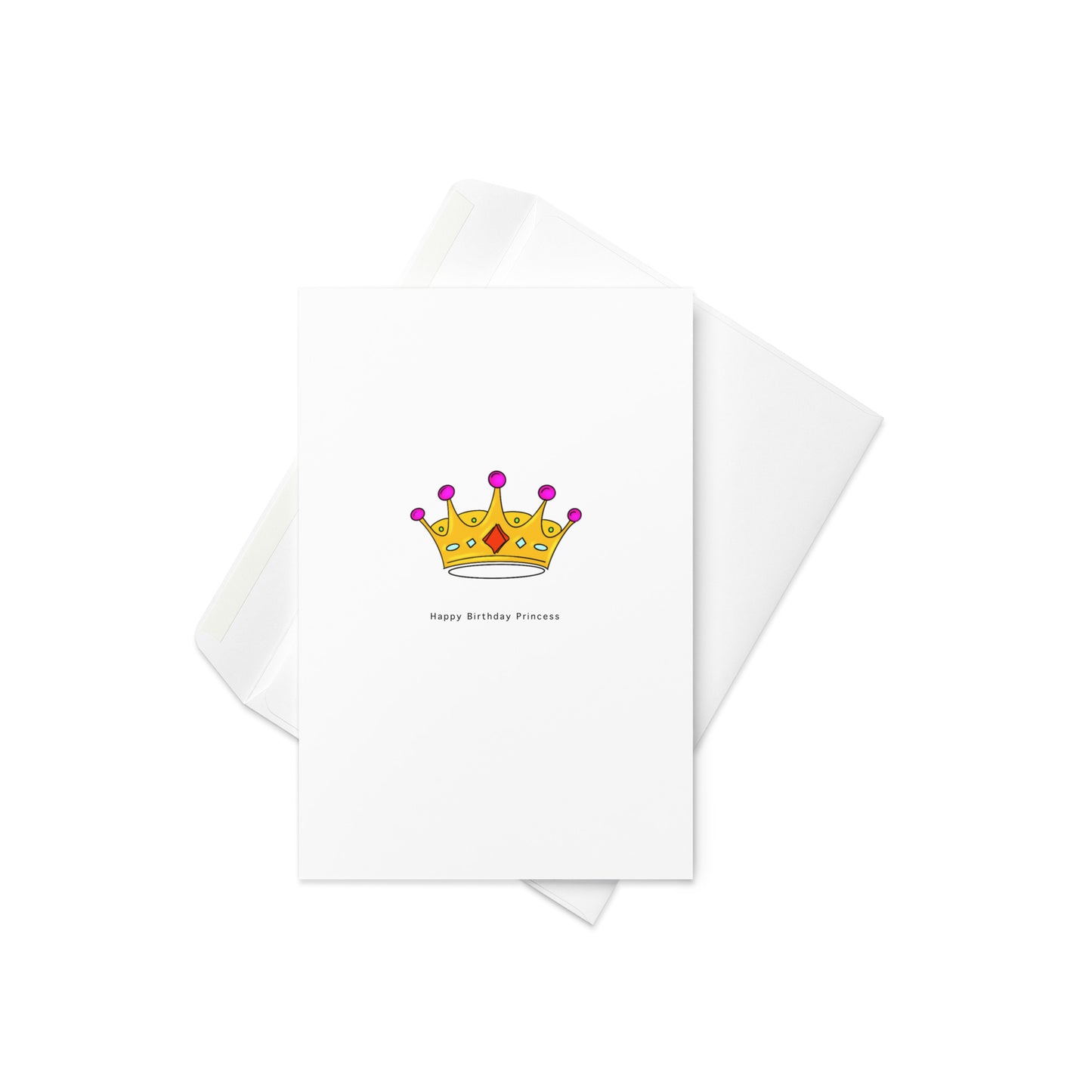 Happy Birthday princess, card for a princess, card for her, cute birthday card for a princess.
