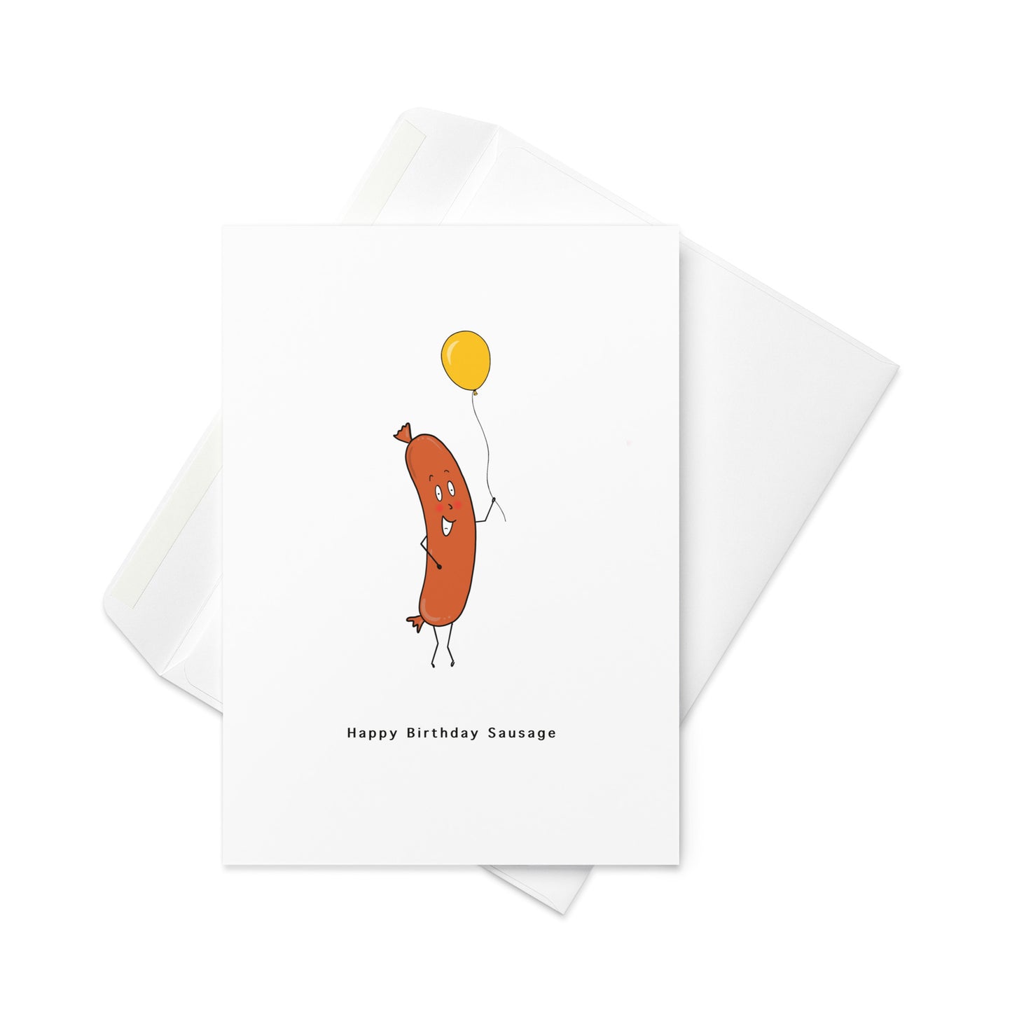 Birthday Sausage card, cute and funny card