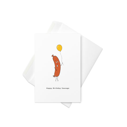 Happy Birthday Sausage Birthday card, Cute birthday card