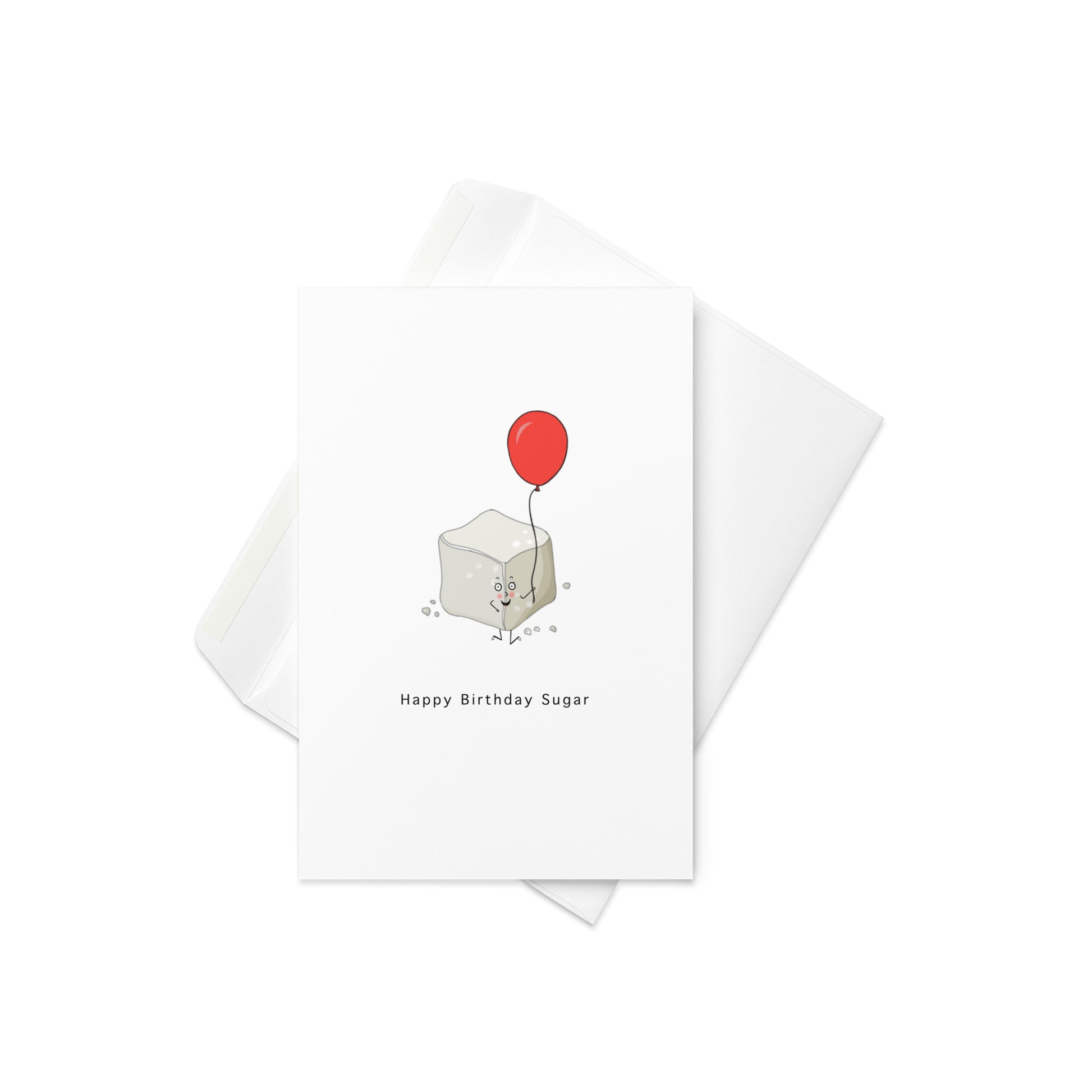Happy Birthday Sugar” with a cute, smiling sugar cube character holding a red balloon

Celebrate someone extra sweet with this adorable sugar-themed birthday card! Featuring a happy little sugar cube with stick arms and legs, this design is full of charm and playful energy—perfect for partners, besties, or anyone who adds a little sweetness to your life.

🍬 Great for romantic birthdays, sweet friendships, or flirty fun
