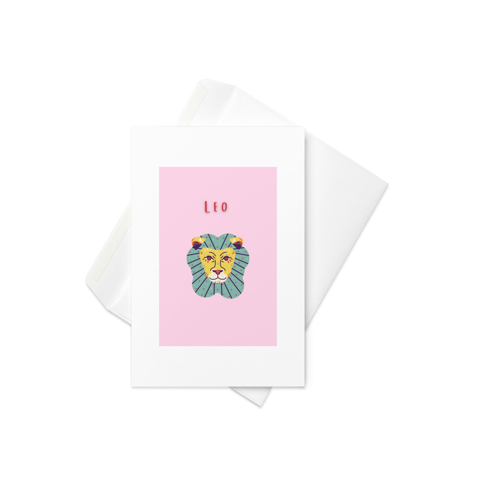 Leo - greeting card, star sign card, beautiful star sign greeting card for all ages, star sign lover card, card for Leos, blank inside
