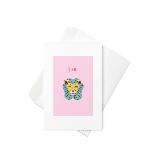 Leo - greeting card, star sign card, beautiful star sign greeting card for all ages, star sign lover card, card for Leos, blank inside