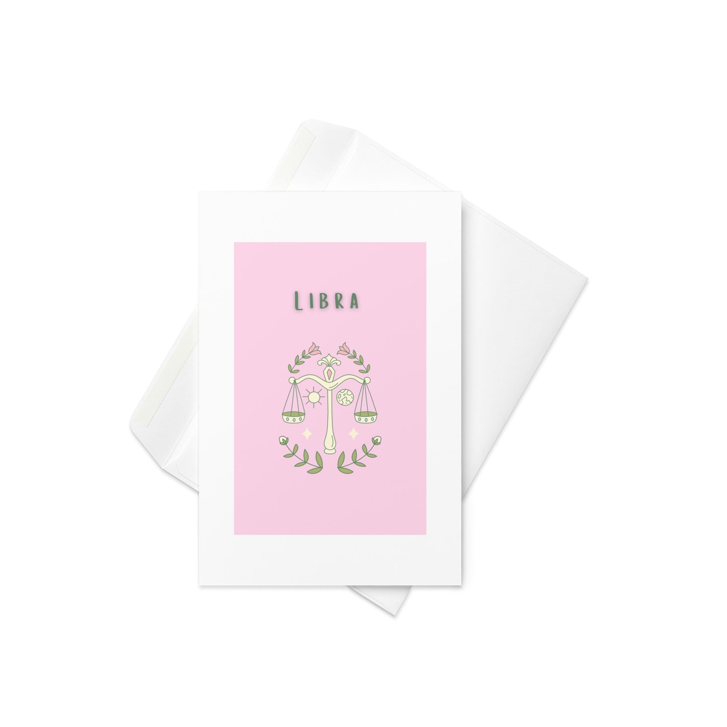 Libra - greeting card, star sign card, beautiful star sign greeting card for all ages, star sign lover card, card for Librans, blank inside