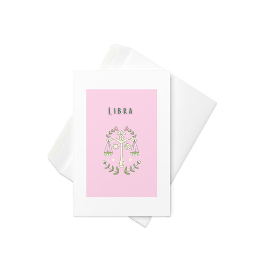 Libra - greeting card, star sign card, beautiful star sign greeting card for all ages, star sign lover card, card for Librans, blank inside