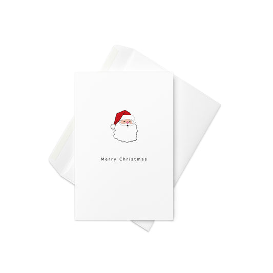 Classic Father Christmas face with the text "Merry Christmas" underneath

This timeless and elegant Christmas card features a minimalist design of Father Christmas’s face with a simple, festive touch. Underneath the jolly image, the card reads “Merry Christmas,” delivering the perfect holiday wishes in a clean, charming way.

🎄 A simple, stylish Christmas card with classic holiday imagery
🎅 Ideal for spreading holiday cheer to friends, family, and loved ones