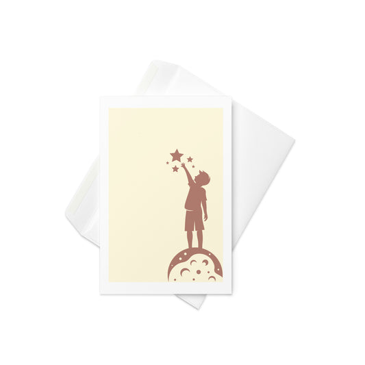 Reach for the stars greeting card, any occasion card, no text, blank inside