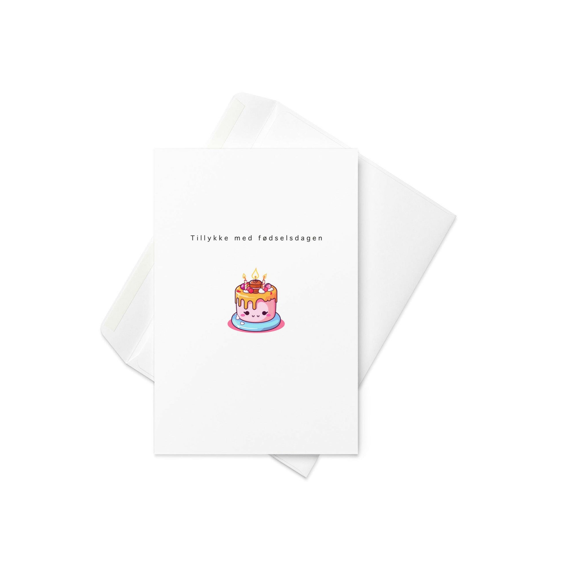 “Happy Birthday – Tillykke med Fødselsdagen”
Design: Adorable kawaii-style birthday cake with a happy face

Send sweet birthday wishes Danish-style! This charming card features a smiling, kawaii-inspired birthday cake and the text “Tillykke med Fødselsdagen” (Happy Birthday in Danish). It's the perfect blend of cute and thoughtful for anyone who loves playful design and a bit of Scandinavian flair.

🎂 Cute kawaii cake illustration with pastel details
🇩🇰 Danish-language birthday greeting: Tillykke med Fød