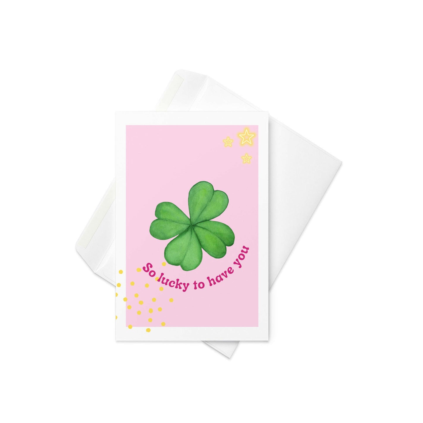 four leaf clover, lucky, card, for her, for him